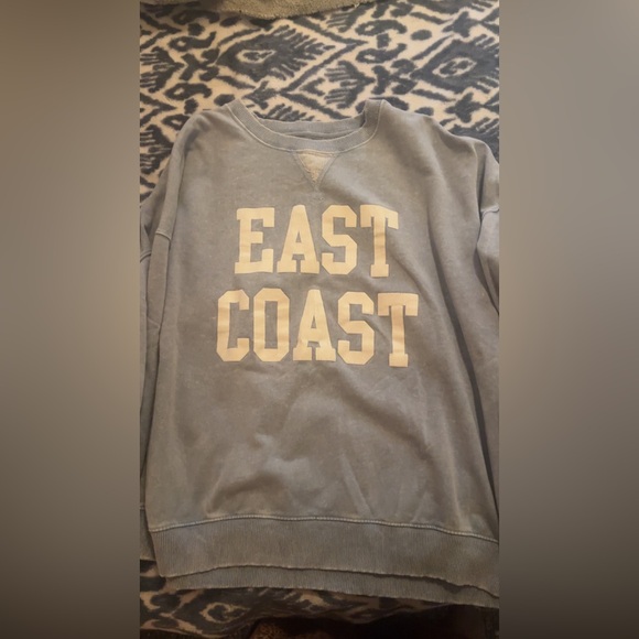 East Coast Light Blue American Eagle Crewneck Sweater - Picture 2 of 4